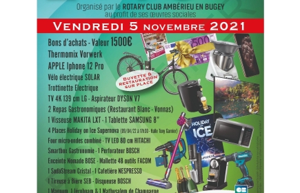 Save the date ! 
Vendredi 5 novembre, le super loto du Rotary club d'Amberieu en Bugey enfin de retour après une longue absence.